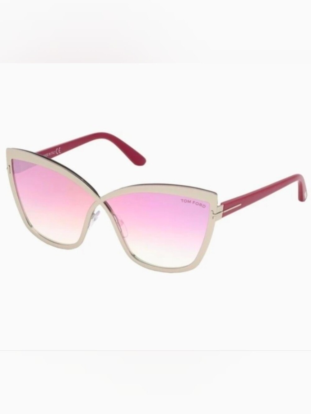 Tom Ford ($580) SANDRINE-02 FT 0715 Silver Butterfly Sunglasses NWT